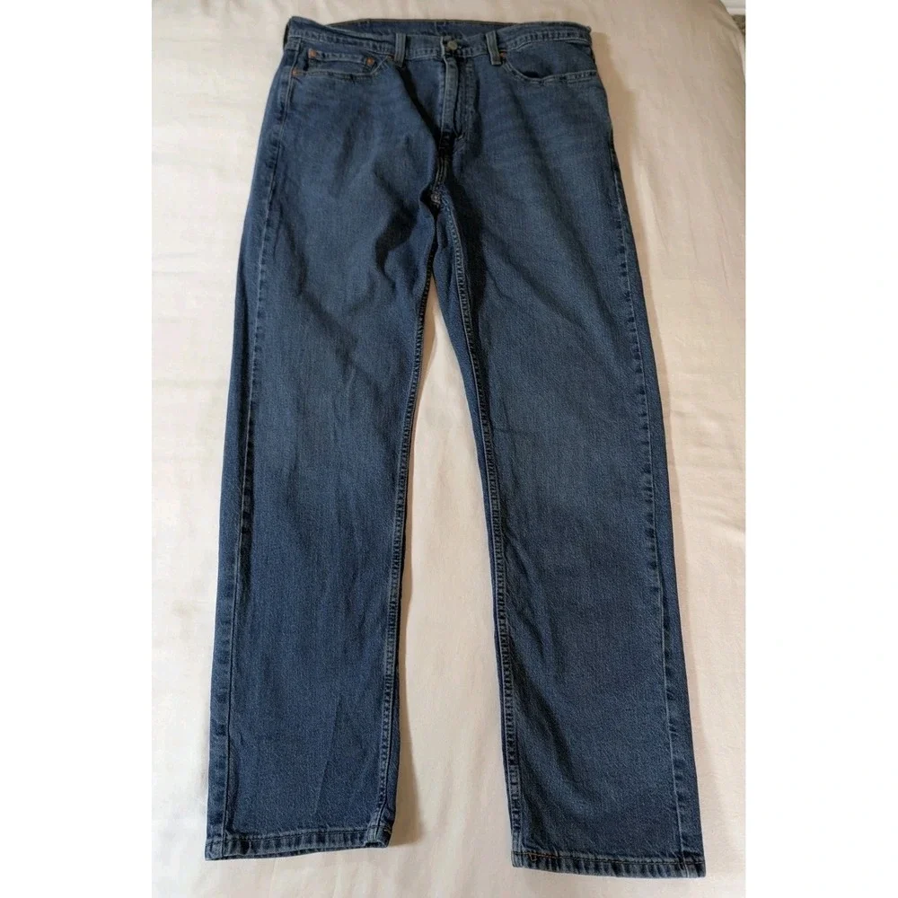 Levi's 505 Men's Regular Fit Straight Leg Jeans Blue‎ Denim Size 38x34